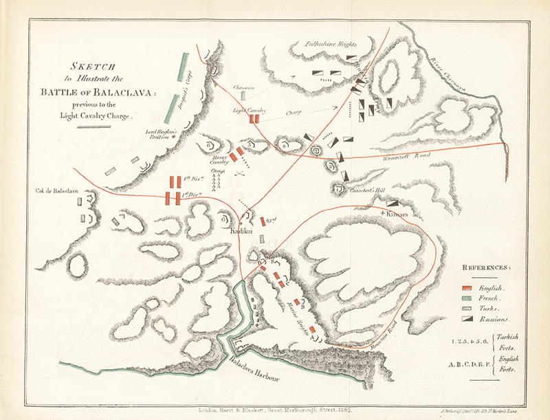 Map published in A Review of the Crimean War, to
the winter of 1854-5, John Miller Adye, 1860.